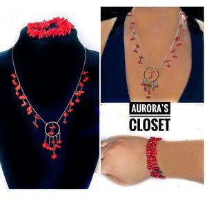 Cookie lee necklace red - Gem